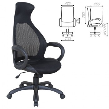 Кресло офисное BRABIX Genesis EX-517 (черное) в Кудряшовском - kudryashovskij.mebel54.com | фото