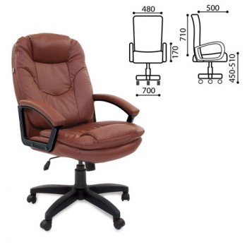 Кресло офисное BRABIX Trend EX-568 (коричневый) в Кудряшовском - kudryashovskij.mebel54.com | фото